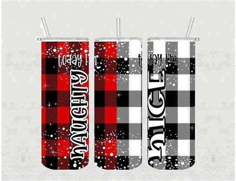 Naughty Or Nice 20oz Sublimation Tumbler Etsy