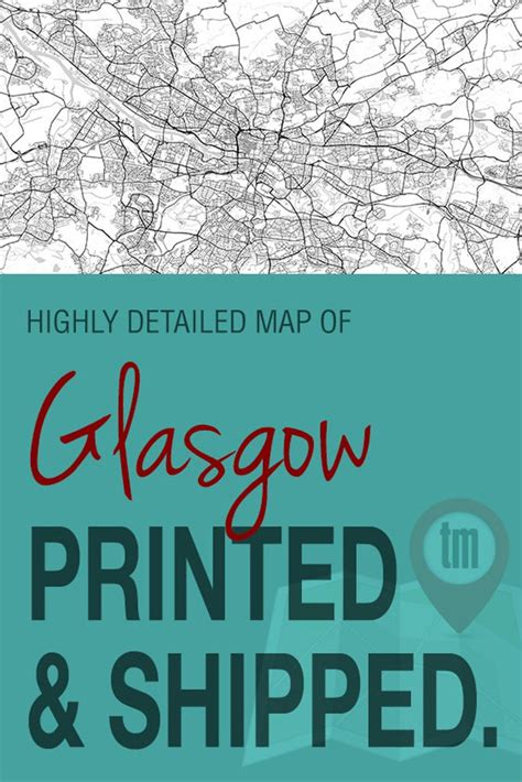 Glasgow City Print Glasgow Map Street Map Art Glasgow | Etsy | Glasgow ...