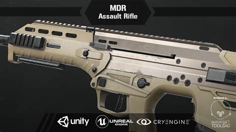 3d Model Mdr Assault Rifle Vr Ar Low Poly Cgtrader