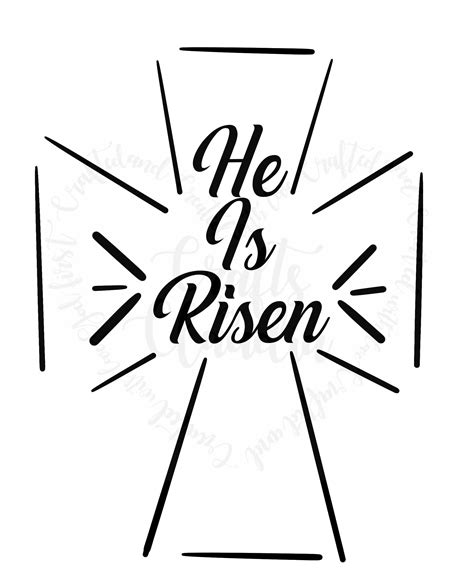 He Is Risen Cross Svg Easter Svg Happy Easter Svgjesus Svg Etsy