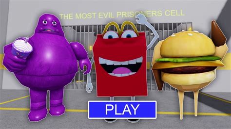 🥤grimace And Mcdonalds Barrys Prison Run Obby Youtube