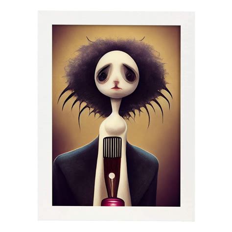 Nacnic Affiche De Coiffeur Dans Le Style T Burton Illustrations Et