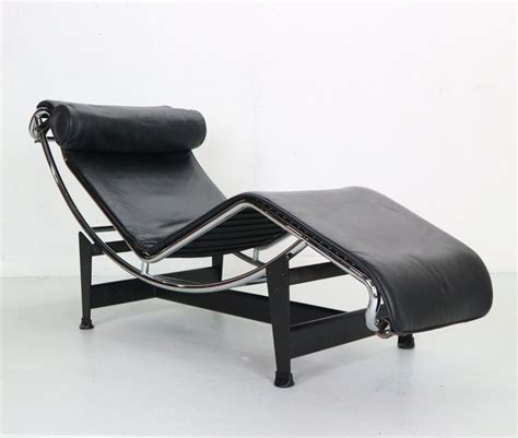 Le Corbusier Lc4 Black On Black Chaise Lounge Chair By Cassina 1970 186576