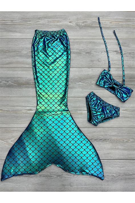 My Kids Wear Kız Çocuk Deniz Kızı Pembe Kostüm Mayo Alt Üst Bikini Ve Kuyruk lü Takım Fiyatı