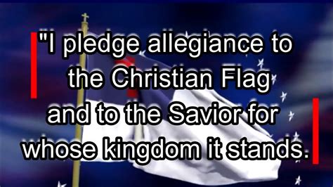 Pledge To The Christian Flag Youtube