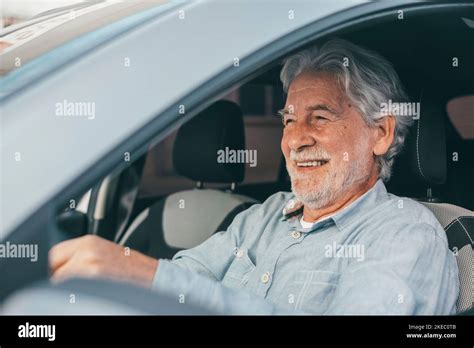 Happy Owner Handsome Bearded Mature Man Sitting Relaxed In His Newly