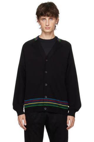 Ps By Paul Smith Black Striped Cardigan Ssense