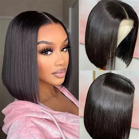 Bling Hair Perruque Bob Lace Front Wig Remy Br Silienne Naturelle