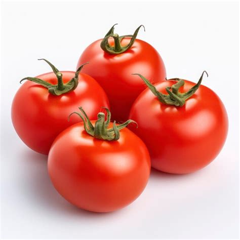 Vegetales De Tomate Rojo Aislados Sobre Fondo Blanco Foto Premium