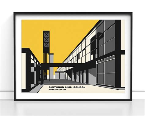 Smithdon High School Poster, Brutalist Architecture Giclee - Etsy