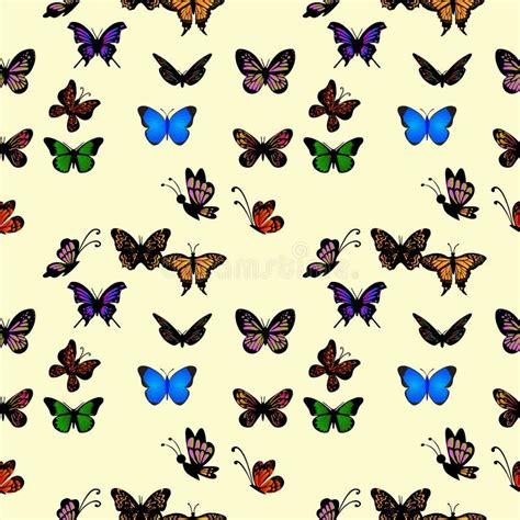 Butterflies Seamless Pattern Stock Vector Illustration Of Design