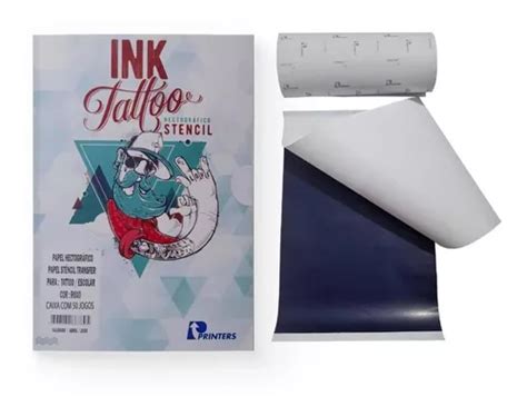 Caixa Papel Hectografico Estencil Tatuagem Roxo Printers Frete Gr Tis