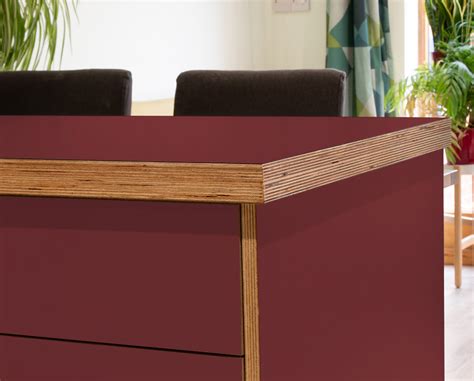 Formica New Burgundy F7966 Matte58 Laminate 1 side Birch Ply Worktop ...