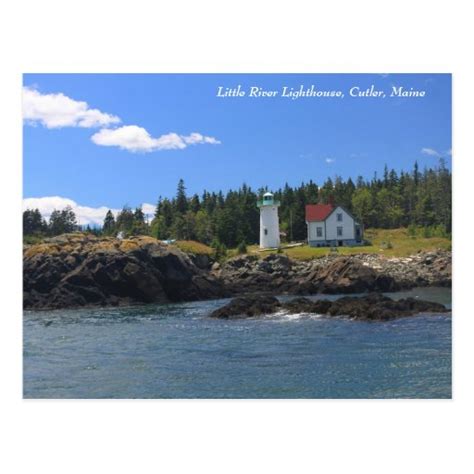 Little River Lighthouse, Cutler Maine Postcard | Zazzle