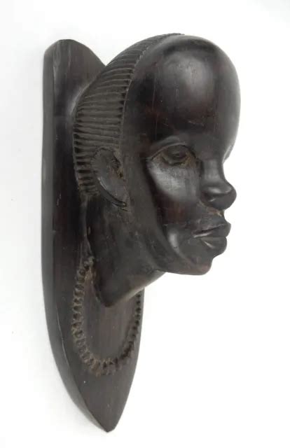 Statuette Africaine Mural Sculpt E La Main Pi Ce Rare Et