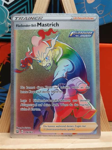 Pok Mon Trainer Fliessender Stil Mastrich Secret Rainbow Rare