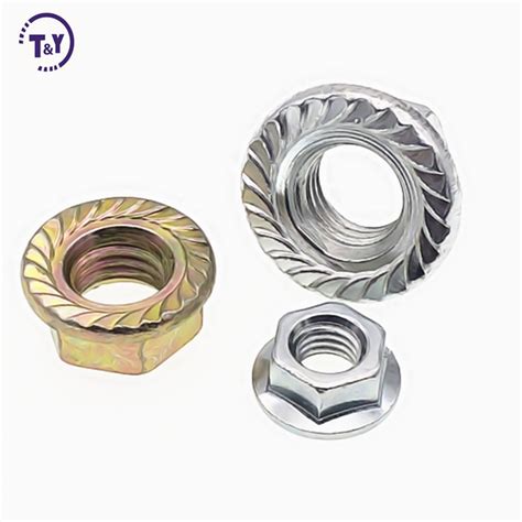 Zinc Finish Hot Dip Galvanized Din Carton Steel Hex Flange Nut