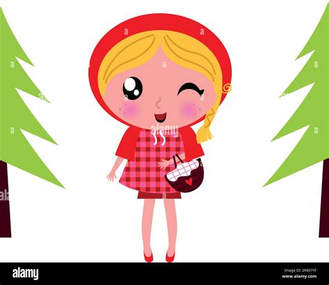 Red Riding Hood Vector Cartoon Illustration Stock Vector Image And Art