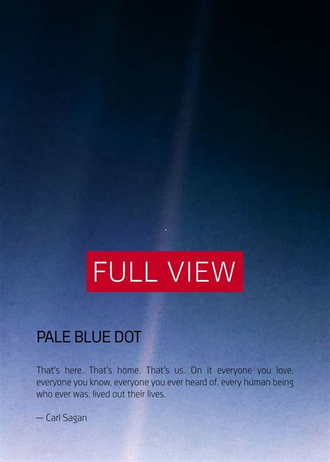 Pale Blue Dot Poster Nasa Voyager 1 Poster 2020 Revision Carl Sagan