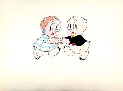 Porky Pig And Petunia Pig Merchandising Artwork Petunia And Porky Art