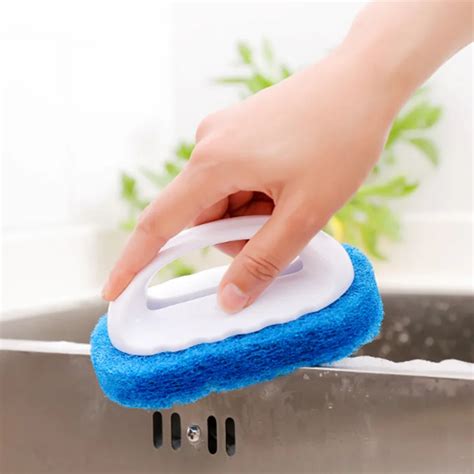 2 Colors Bathtub Cleaning Brush Kitchen Ceramic Tile Sponge Brushes