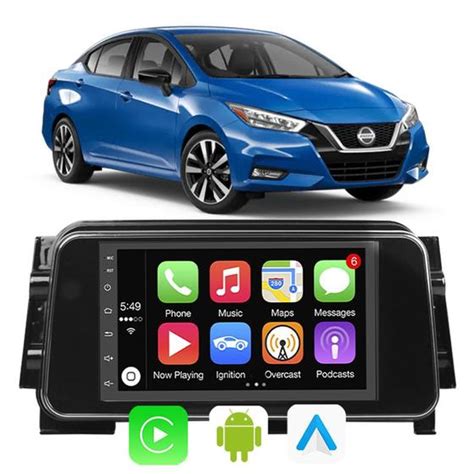 Kit Central Multimídia Android Auto Nissan Versa 2021 2022 2023 7