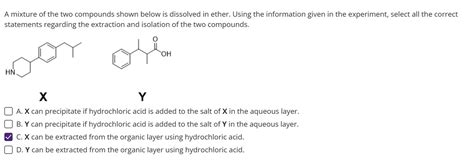 Solved A Mixture Of The Two Compounds Shown Below Is