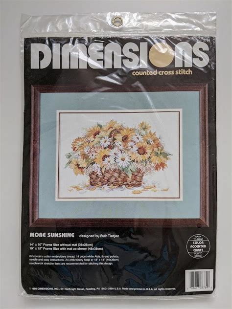 Dimensions More Sunshine Counted Cross Stitch Kit Unopened Oop