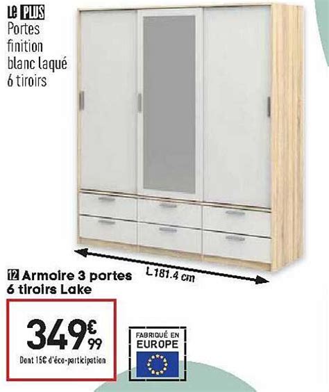 Promo Armoire Portes Tiroirs Lake Chez Conforama Icatalogue Fr