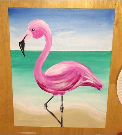 How To Paint A Flamingo Flamingo Painting Oil Pastel Art Canvas