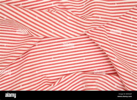 Red And White Striped Fabric Stock Photo Alamy