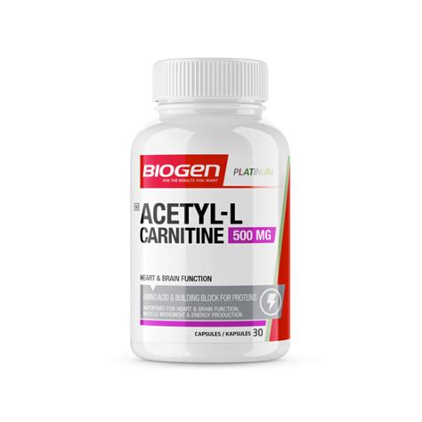Biogen Acetyl L-Carnitine 500mg - 30 Caps