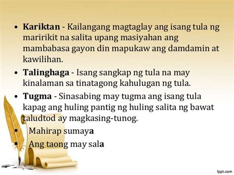 Ano Ang Kahulugan Ng Kariktan Sa Tula