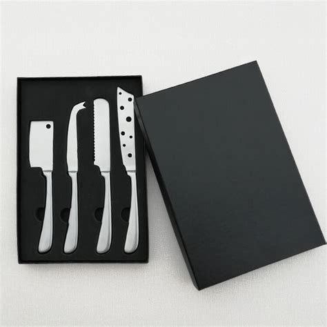 Stainless Steel Cheese Knives 4 Pcs With Box Vma Promotional Products