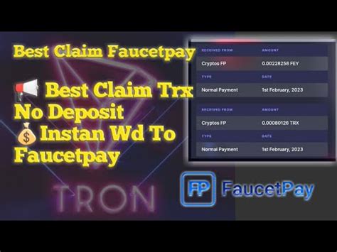 Best Claim Faucet Trx Claim Langsung Withdraw Tanpa Deposit Penghasil