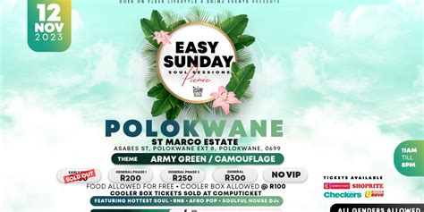 Easy Sunday Soul Sessions Picnic Polokwane Computicket Boxoffice