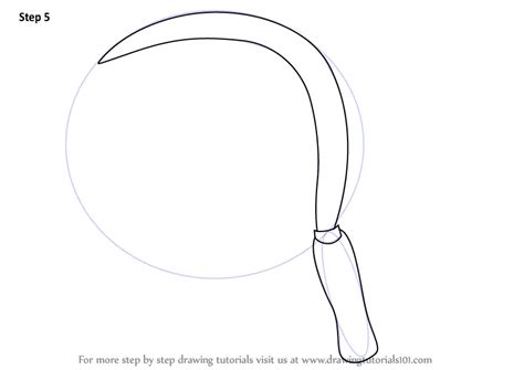 Learn How To Draw A Sickle Tools Step By Step Drawing Tutorials