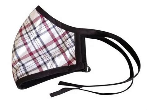 Multicolor Cotton Check Reusable Face Mask Number Of Layers 3 Layers