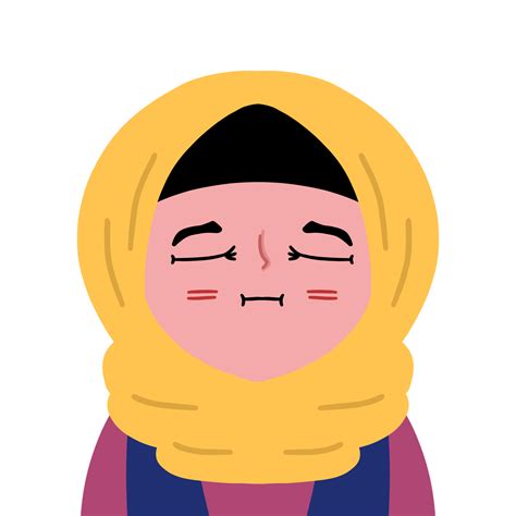 Free Cute Cartoon Hijab Muslimah Girl Png With Transparent