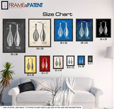 Bowling Pin Patent Print Poster 1895 Historical Vintage Etsy Uk