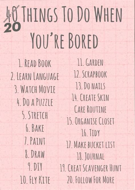 20 Things To Do When Your Bored In 2024 What To Do When Bored Things