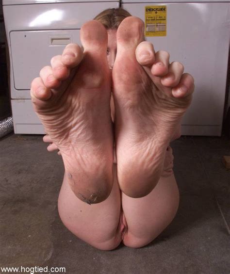 Tied Up Blonde Slut Cowgirl Sucking Her Own Dirty Toes On The Floor CoedCherry