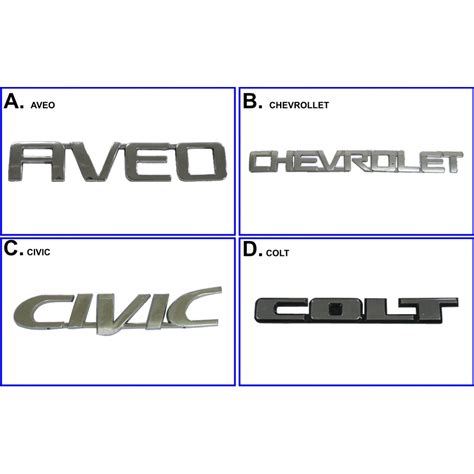 Aveo CHEV CIVIC COLT Car Emblems Shopee Philippines