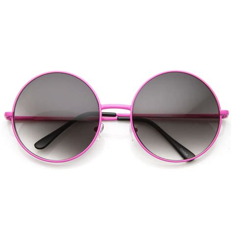 Womens Retro Oversize Metal Round Circle Sunglasses 8904 Circle