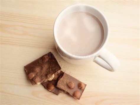 Hot Cocoa In White Cup Stock Image Image Of Hazelnut 261956441
