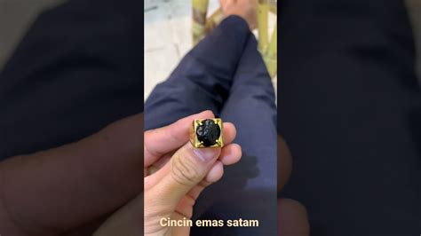 Cincin Emas Batu Satam Belitung Akik Satam Cincin Gold Shorts