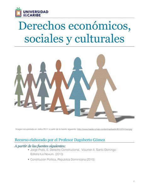 Derechos Econ Micos Sociales Y Culturales Un Derechos Econ Micos