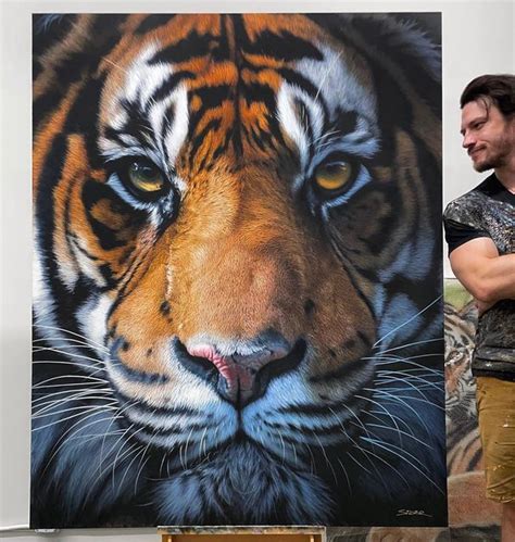 Nick Sider On Instagram Back To The Artwork New 5ft Tiger Painting