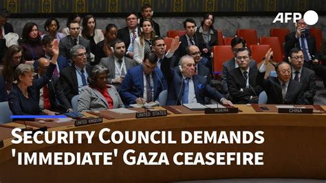 Un Security Council For First Time Demands Immediate Gaza Ceasefire