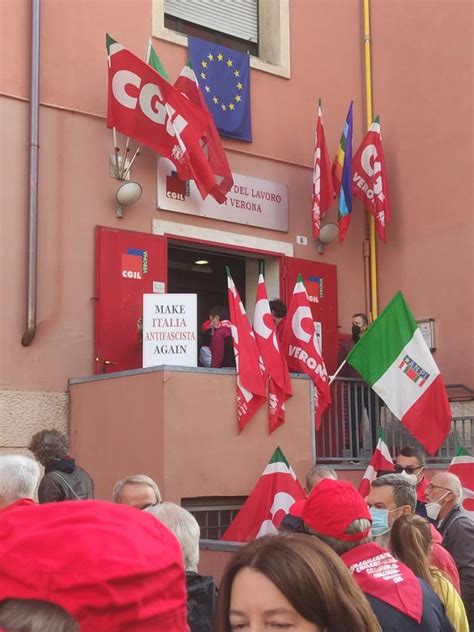 Assalto Di Roma La Sede Cgil Verona Resta Aperta Daily Verona Network